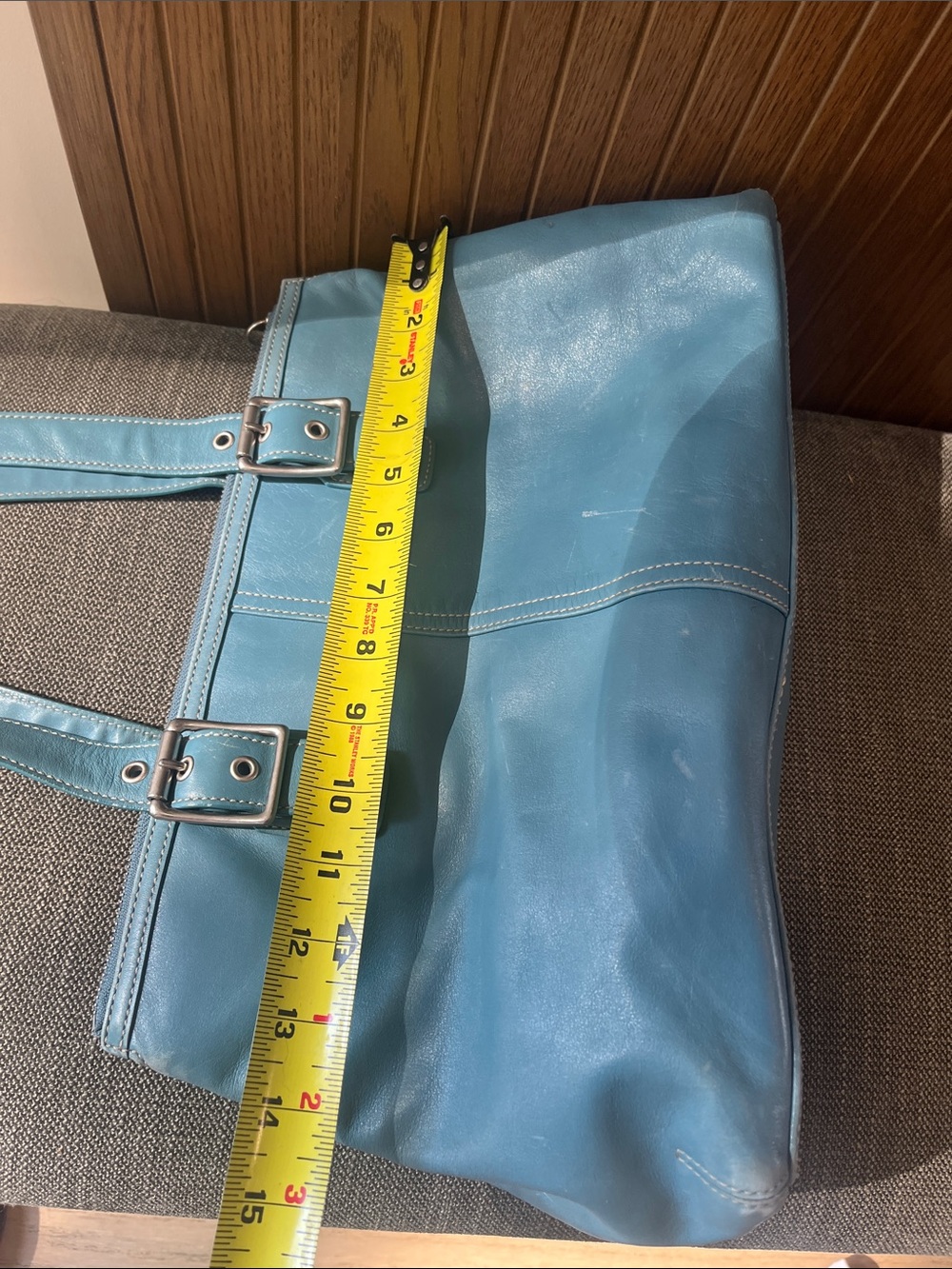 Coach Leather Shoulder Tote Bag - Picture 15 of 16